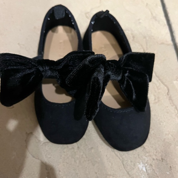 Toddler girl black ballet flats size 5 - Picture 1 of 4